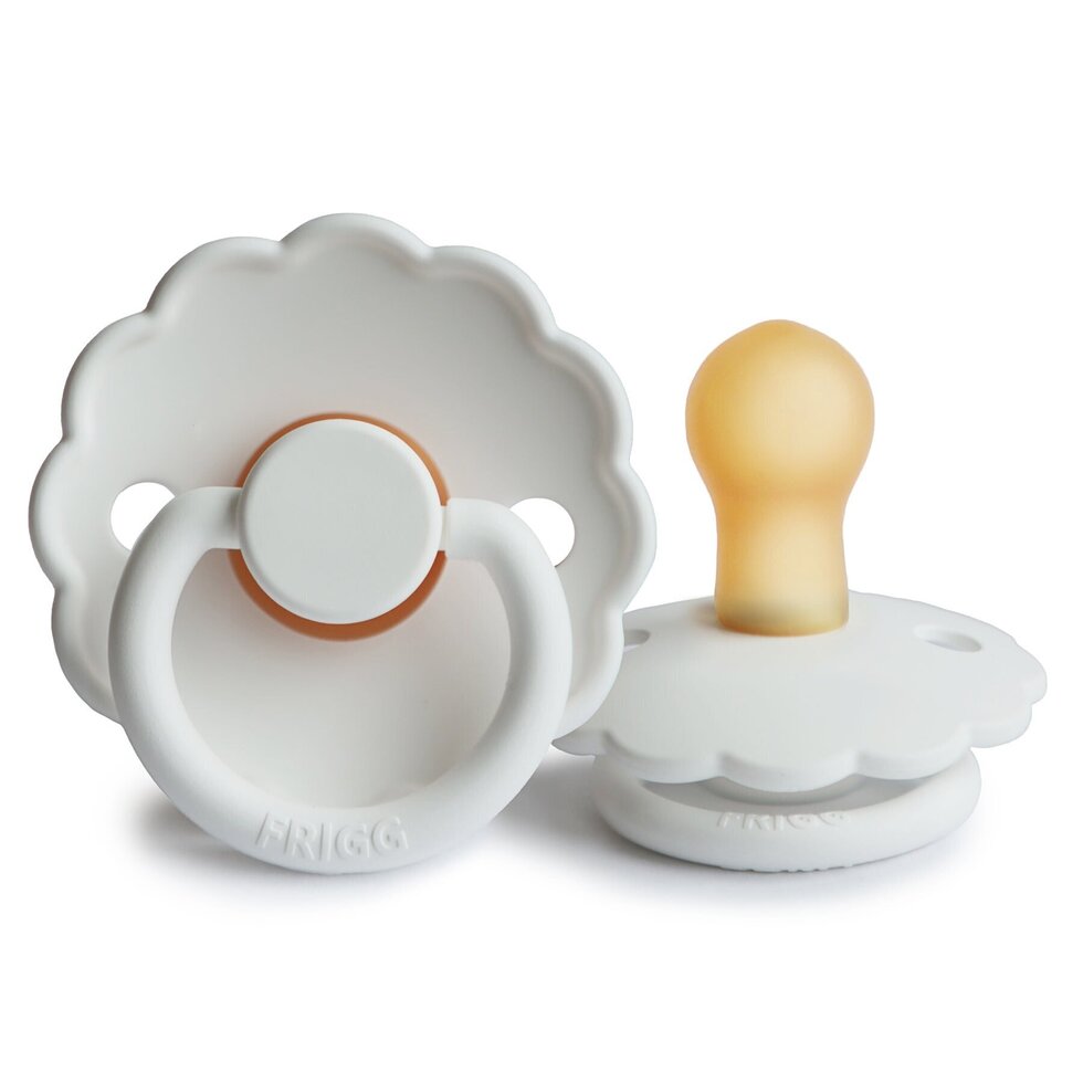 FRIGG Pacifiers 2pk White Daisy LATEX