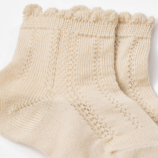 Condor Short Ceremony Baby Socks Linen