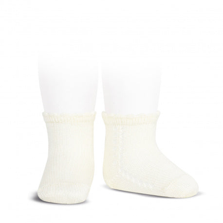 Condor Short Side Openwork Socks Cream