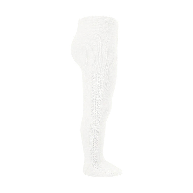 Condor Warm Side Openwork Tights Natural