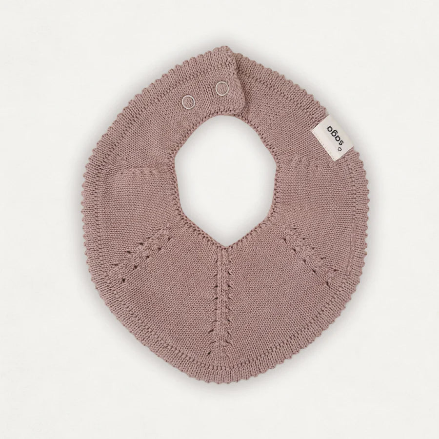 Saga Organic Knitted Bib - Plain