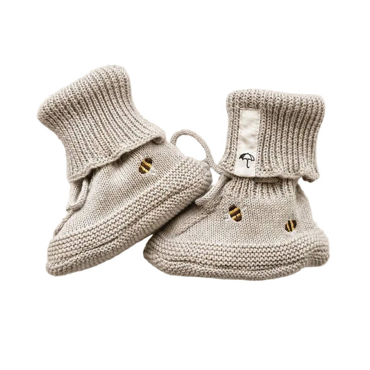 Saga Organic Knit Booties