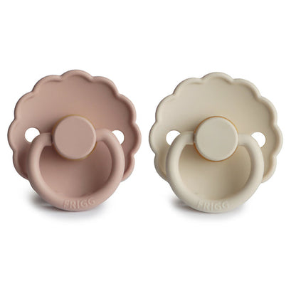 FRIGG Pacifiers 2pk Cream/Blush Daisy LATEX