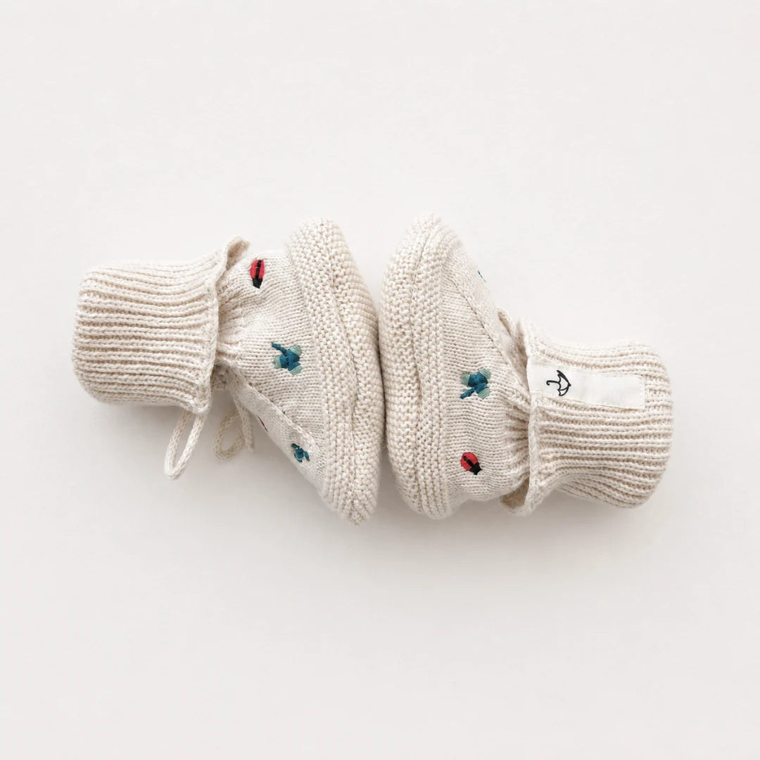 Saga Organic Knit Booties