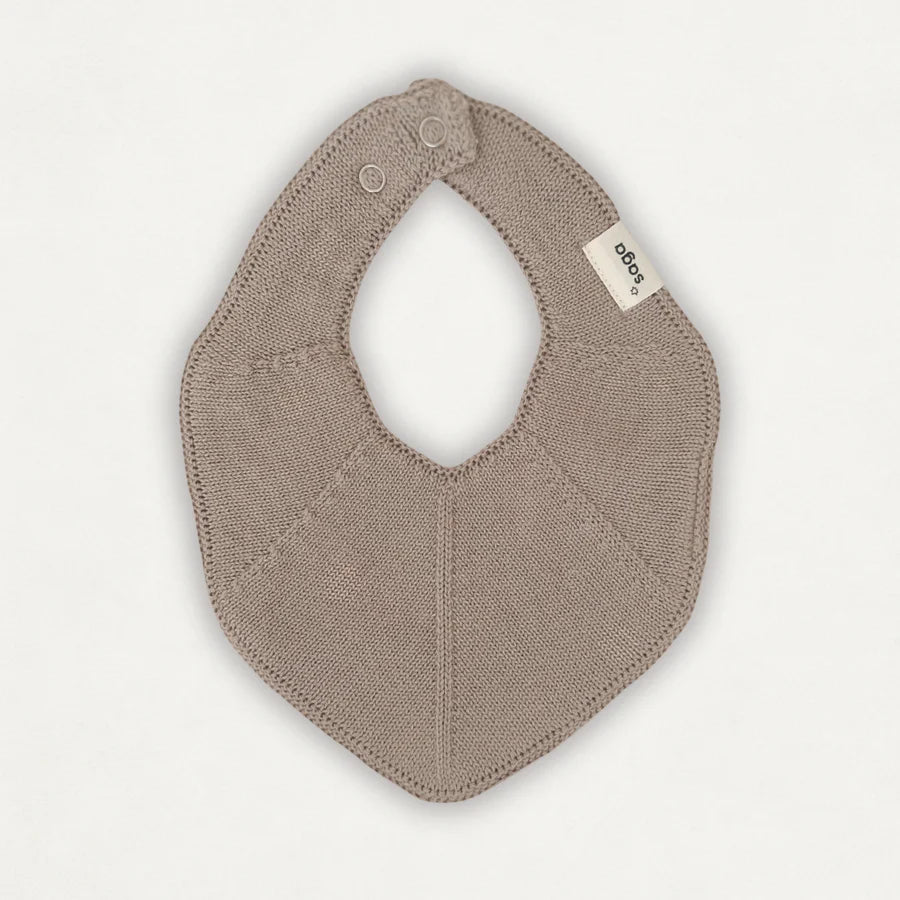 Saga Organic Knitted Bib - Plain
