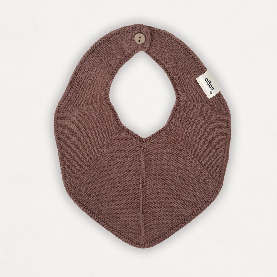 Saga Organic Knitted Bib - Plain