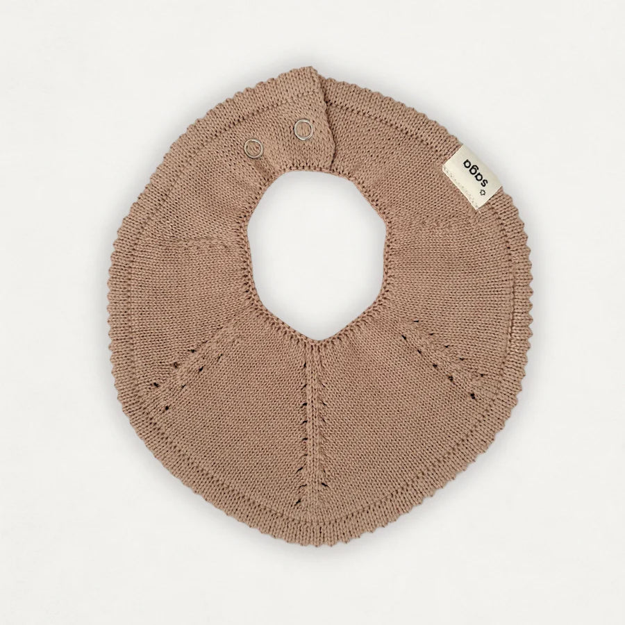 Saga Organic Knitted Bib - Plain