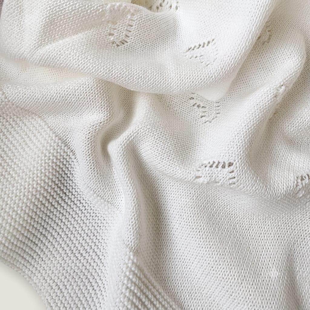 Alma Ivory Knit Shawl
