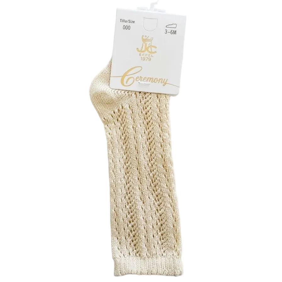 JC Ceremony Openwork Socks Dune