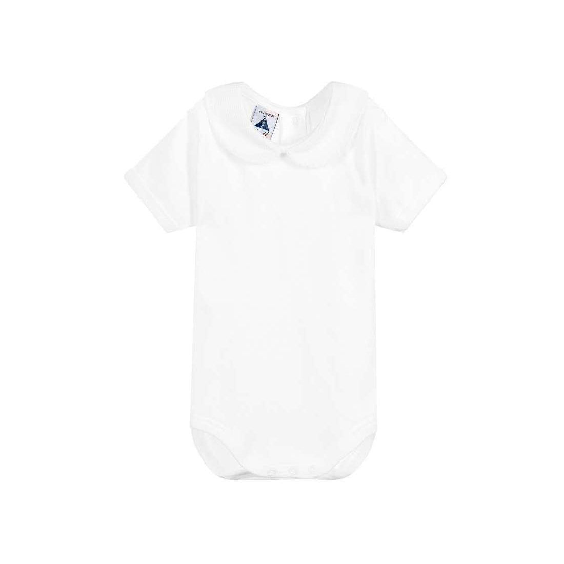 Babidu Short Sleeve Bodysuit White