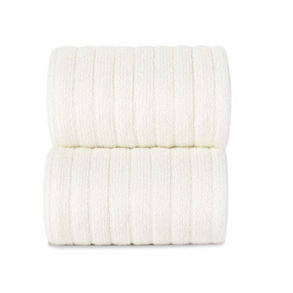 Condor Knee High Ribbed Socks Natural