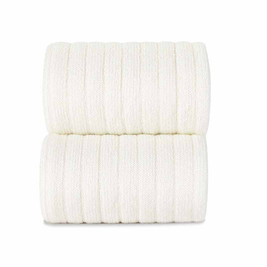 Condor Knee High Ribbed Socks Natural