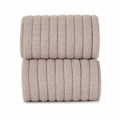 Condor Knee High Ribbed Socks Stone