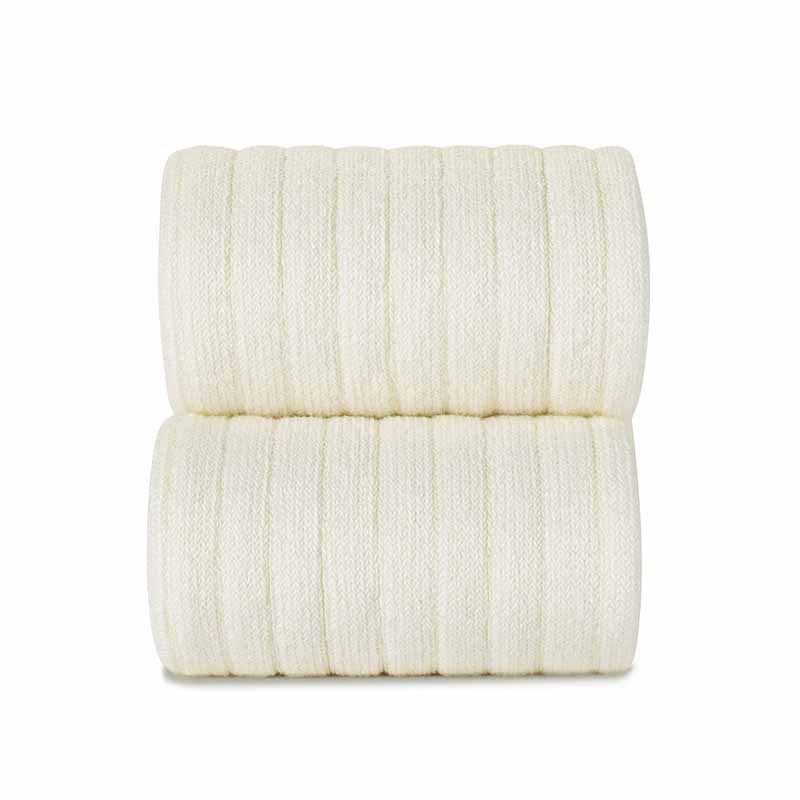 Condor Short Ribbed Socks Cream
