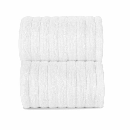 Condor Short Ribbed Socks White