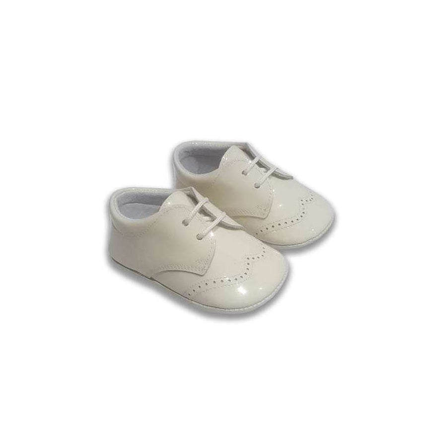 Aladino Patent Leather Blucher Pram Shoes Size 17