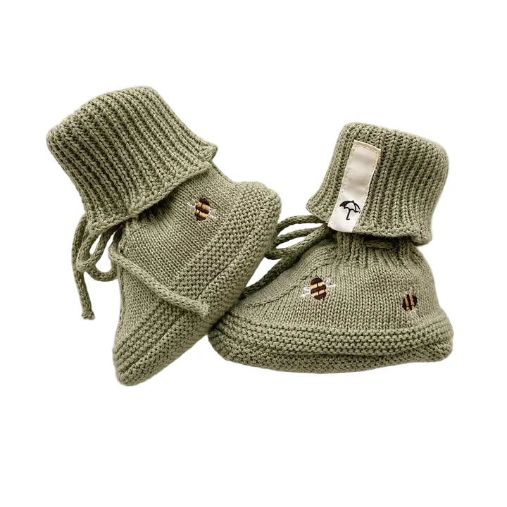 Saga Organic Knit Booties