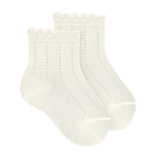 Condor Short Ceremony Baby Socks Cream