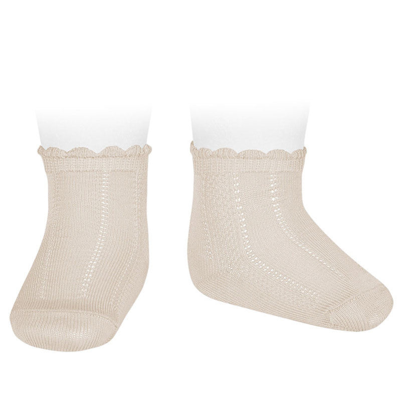 Condor Short Ceremony Baby Socks Linen