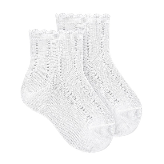 Condor Short Ceremony Baby Socks White