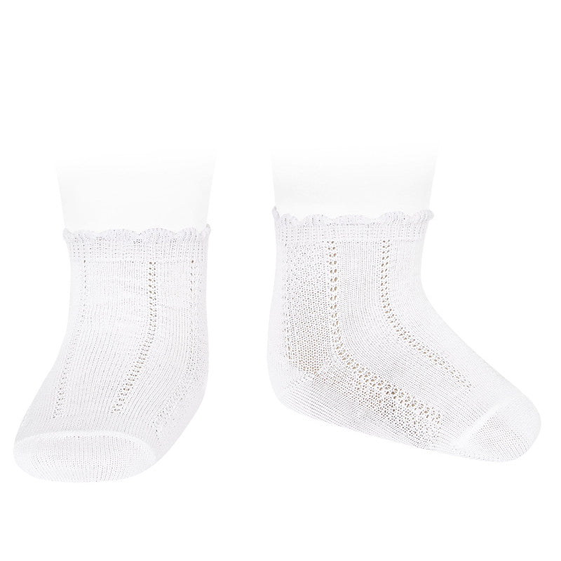 Condor Short Ceremony Baby Socks White