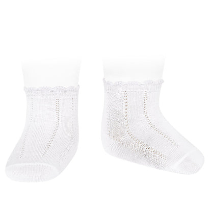 Condor Short Ceremony Baby Socks White