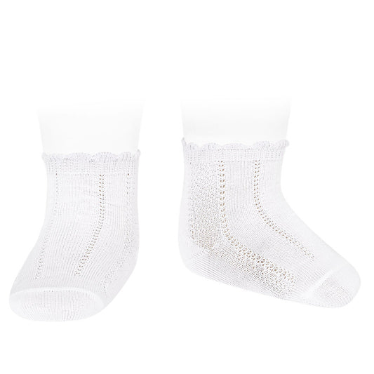 Condor Short Ceremony Baby Socks White