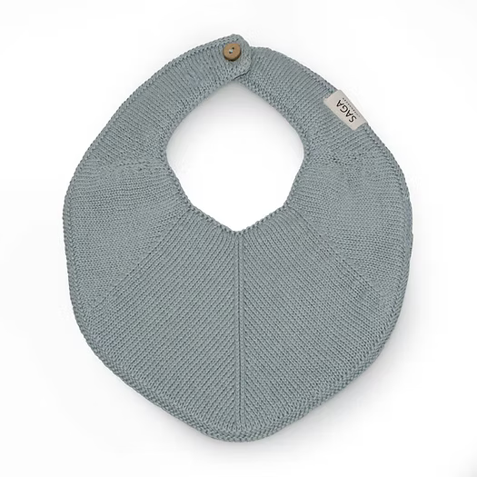 Saga Organic Knitted Bib - Plain