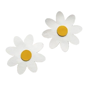 Petal Craft Yellow Daisy Clips