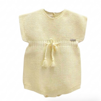 Condor Butter Yellow Knit Romper 3-6m