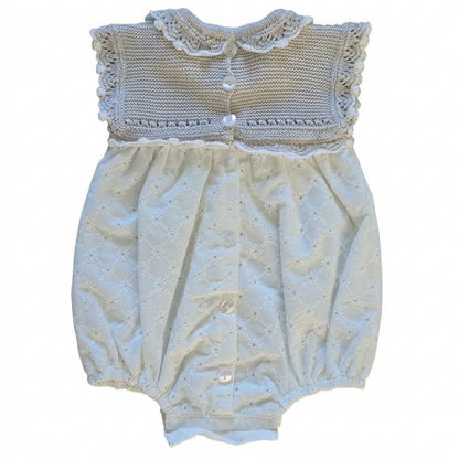 Prim Baby Bubble Romper White/Beige 3m