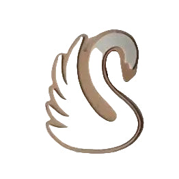 Petal Craft Swan Brooch