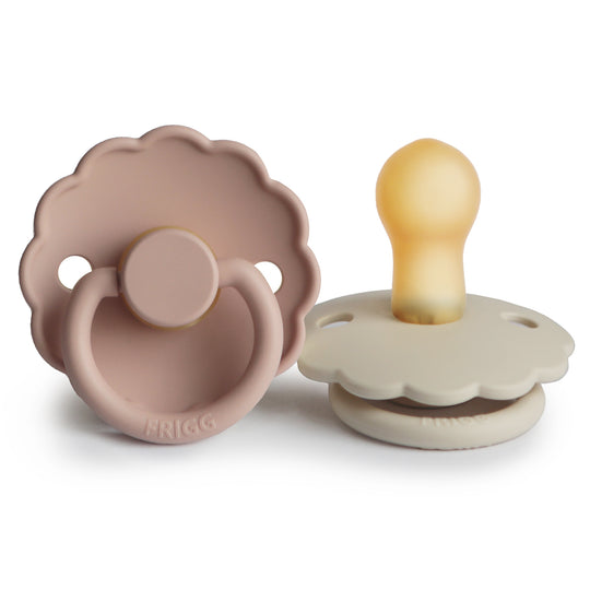 FRIGG Pacifiers 2pk Cream/Blush Daisy LATEX