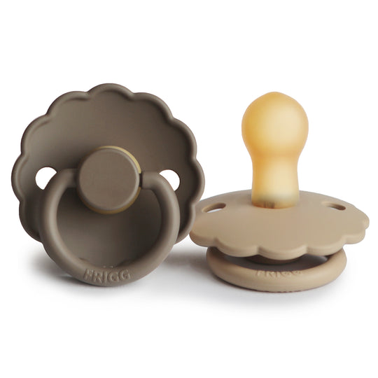 FRIGG Pacifiers 2pk Portobello/Croissant Daisy LATEX