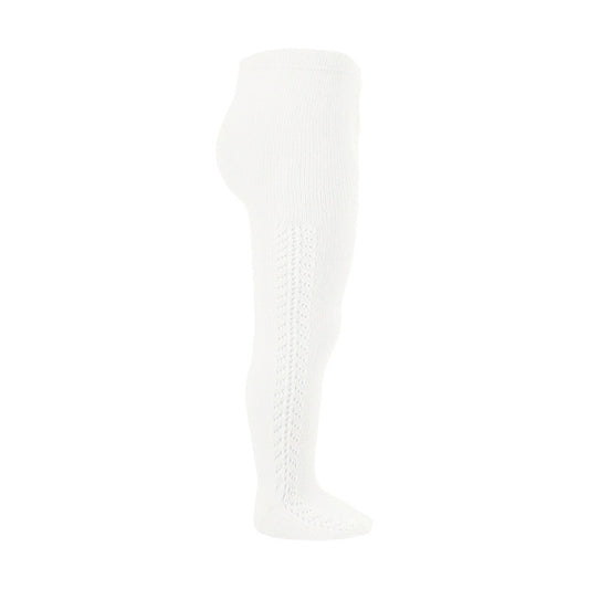 Condor Warm Side Openwork Tights Natural