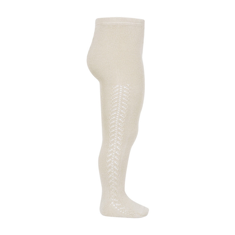 Condor Warm Side Openwork Tights Linen